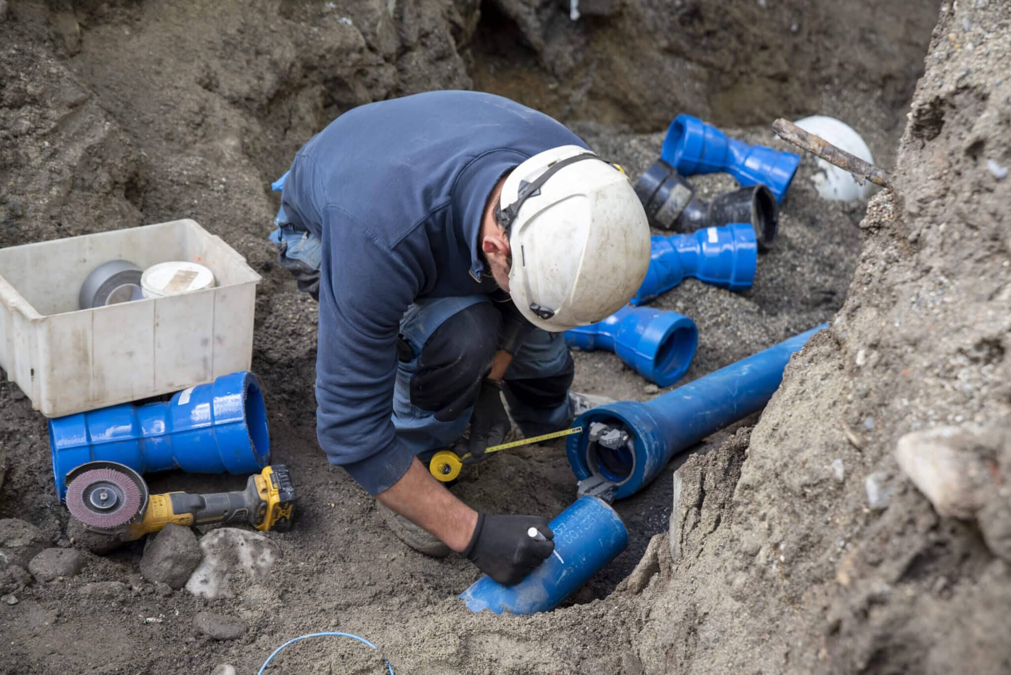 Commercial plumbing infrastructure installation